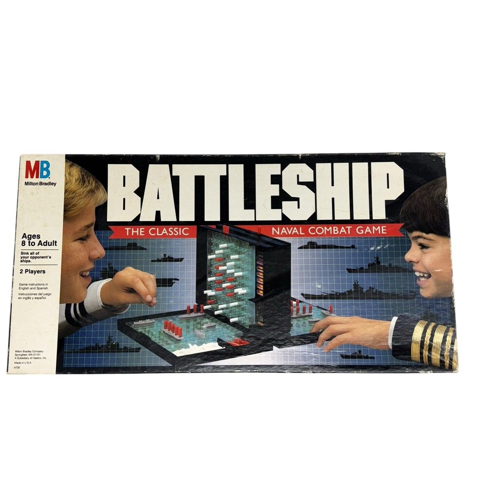 Vintage 1990 Battleship Strategy Game 4730 Complete Milton Bradley Made in USA